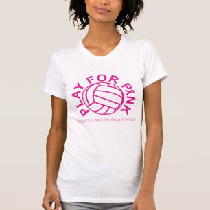 Volleyball-Spiel für Brustkrebs-Bewusstseins-Shirt T-Shirt