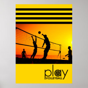 Volleyball spielen poster