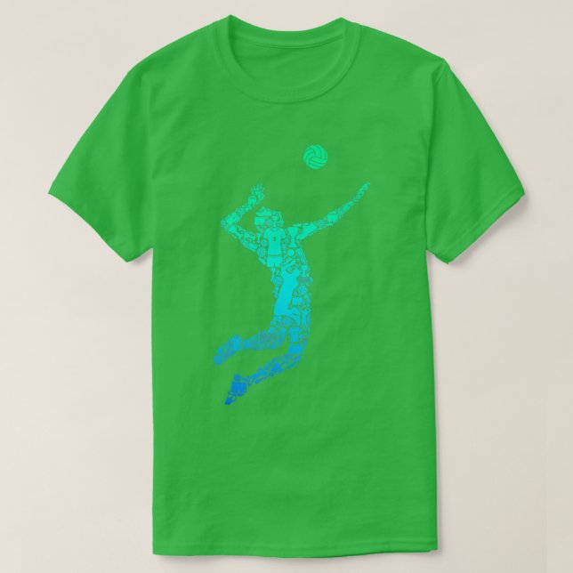Volleyball Spieler Boys Männer Jugend 1 T-Shirt (Design vorne)