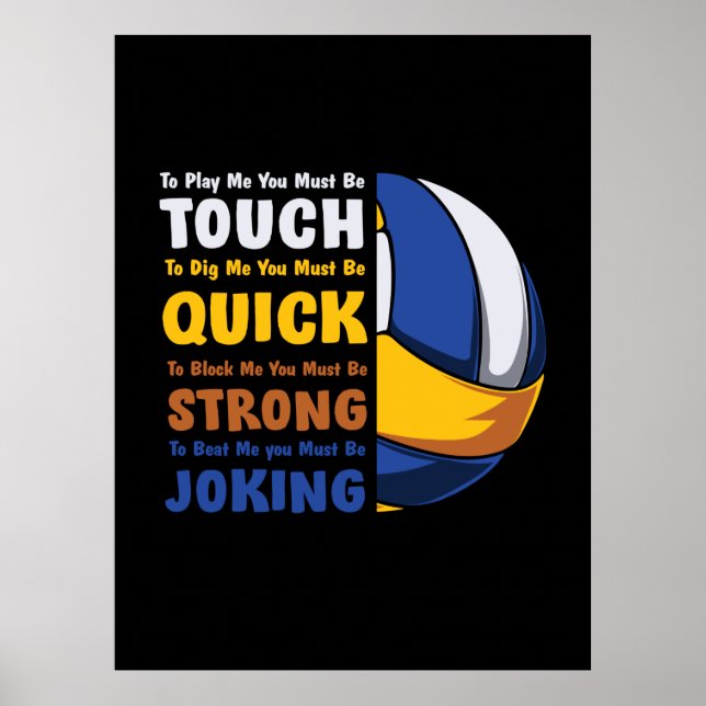 Volleyball-Spieler | Du musst stark sein Poster (Vorne)
