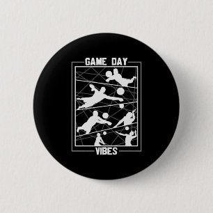 Volleyball-Spieler Game Day Vibes Button