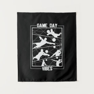 Volleyball-Spieler Game Day Vibes Wandteppich