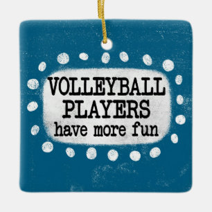 Volleyball Spieler haben mehr Spaß Ornament