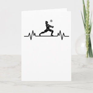 Volleyball Spieler Heartbeat Beach Funny Sport Ges Karte