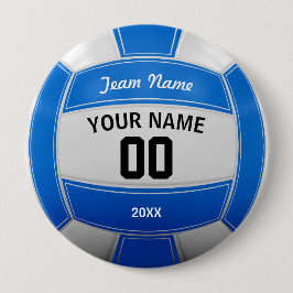 Volleyball Spieler Jahr Team Blue Button