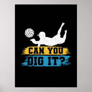 Volleyball-Spieler   Kannst du es machen? Poster