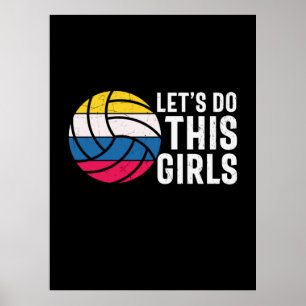 Volleyball-Spieler Lass Do This Girls Poster