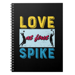 Volleyball-Spieler Liebe beim ersten Ansturm Notizblock
