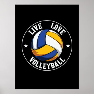 Volleyball-Spieler   Live-Liebe Volleyball Poster