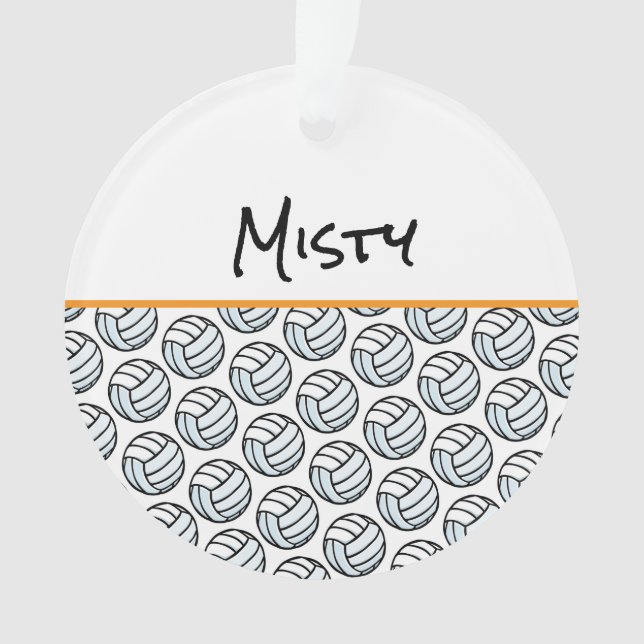 Volleyball-Spieler NAME Sport-Net-Team Keepake Ornament (Vorderseite)