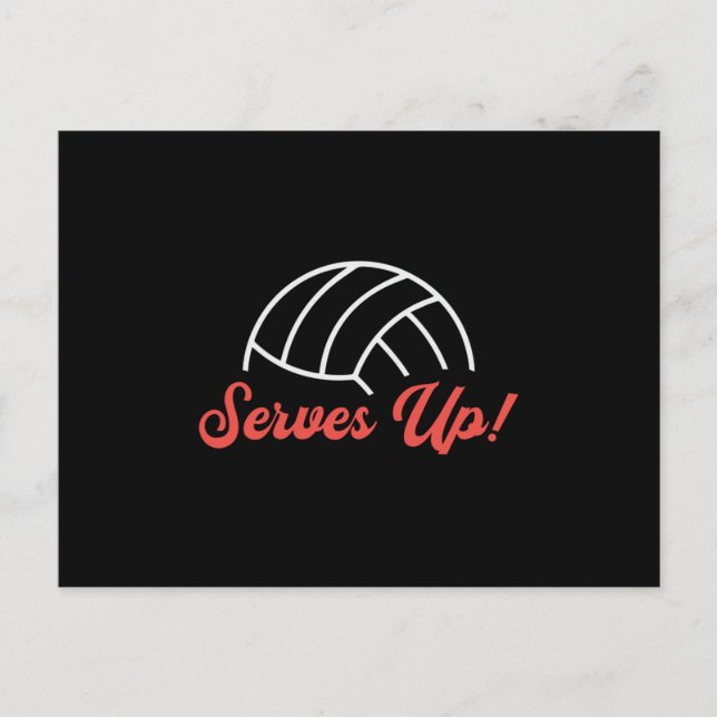 Volleyball-Spieler serviert Ball Beach Volleyball Postkarte (Vorderseite)