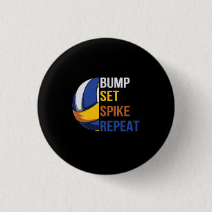 Volleyball-Spieler Set Spike Wiederholung Button