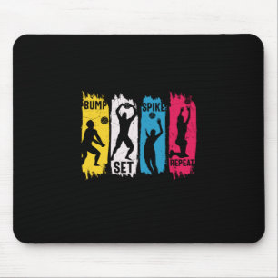 Volleyball-Spieler Set Spike Wiederholung Mousepad
