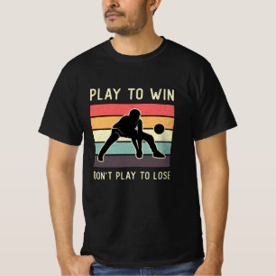Volleyball Spieler spielen, um zu gewinnen, spiele T-Shirt