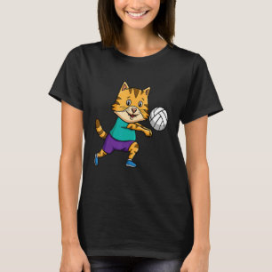 Volleyball Spieler Spike Net Cat Whisperer T-Shirt