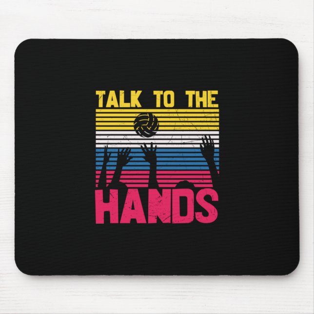 Volleyball-Spieler | Sprechen Sie mit den Händen Mousepad (Vorne)