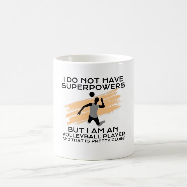 Volleyball-Spieler-Superkräfte Kaffeetasse (Mittel)