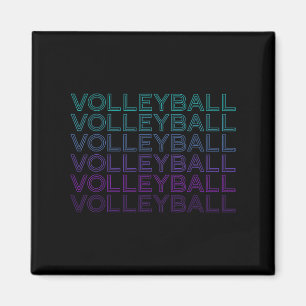Volleyball Spieler Team Trainer Retro Magnet