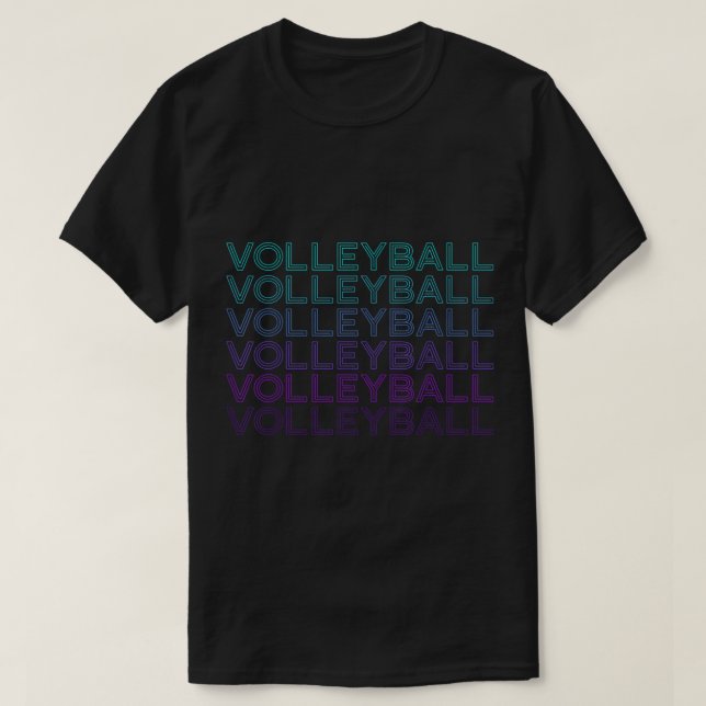 Volleyball Spieler Team Trainer Retro T-Shirt (Design vorne)