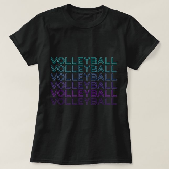 Volleyball Spieler Team Trainer Retro T-Shirt (Design vorne)