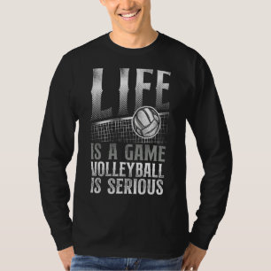 Volleyball Spieler Team Vintages Leben ist ein Spi T-Shirt