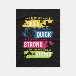 Volleyball-Spieler Tough Quick Strong Fleecedecke