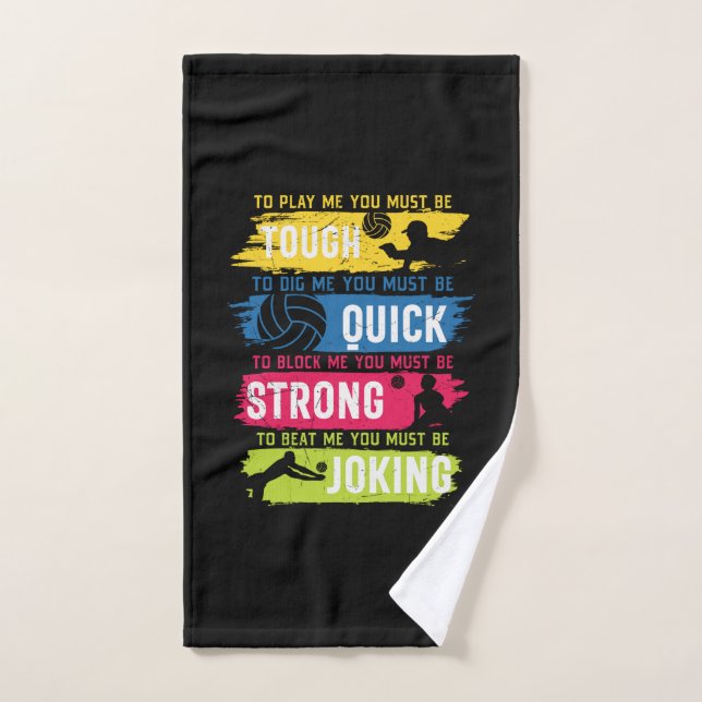 Volleyball-Spieler | Tough Quick Strong Handtuch (Handtuch)