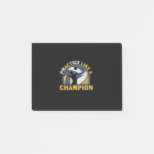 Volleyball-Spieler Üben wie ein Champion Post-it Klebezettel
