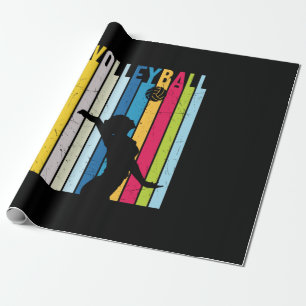 Volleyball-Spieler Vintag Volleyball Geschenkpapier