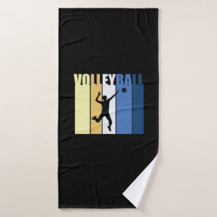 Volleyball-Spieler Vintage Volleyballmädchen Badehandtuch