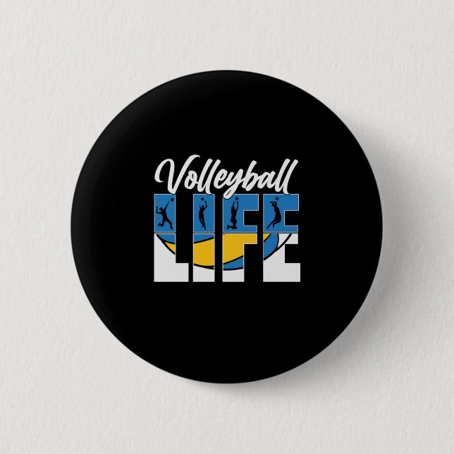 Volleyball-Spieler | Volleyball Button (Vorderseite)