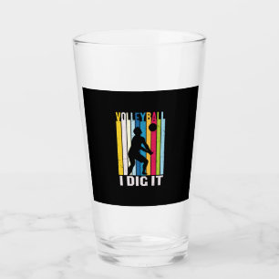 Volleyball-Spieler Volleyball I Dive It Glas