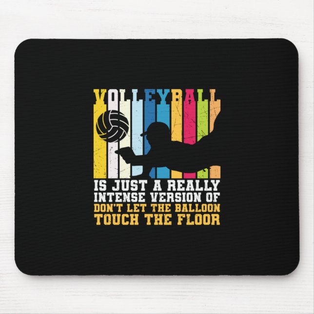 Volleyball-Spieler | Volleyball ist nur ein echtes Mousepad (Vorne)