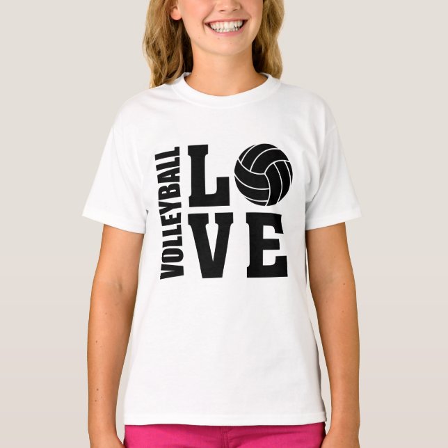 Volleyball-Spieler, Volleyball-Liebe T-Shirt (Vorderseite)