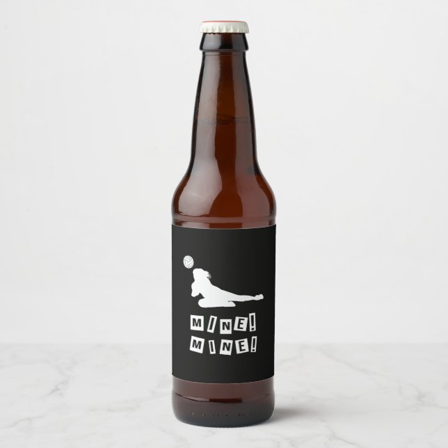 Volleyball-Spieler | Volleyball Mine Bierflaschenetikett (Vorderseite)