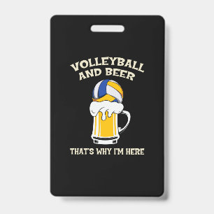 Volleyball-Spieler   Volleyball und Bier Ausweis