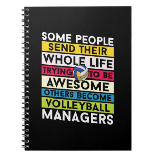 Volleyball-Spieler Volleyballmanager Notizblock