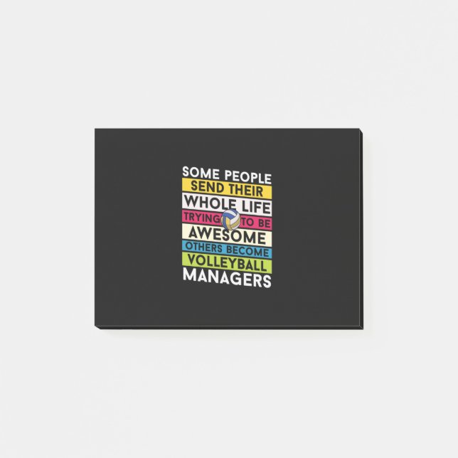 Volleyball-Spieler | Volleyballmanager Post-it Klebezettel (Vorderseite)
