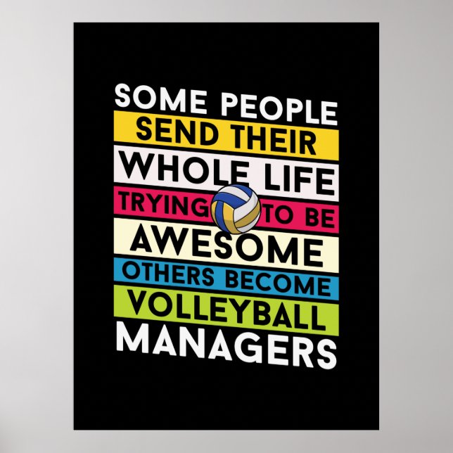 Volleyball-Spieler | Volleyballmanager Poster (Vorne)