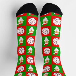 Volleyball Spieler Weihnachtsfeiertag Socken