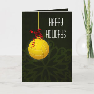 Volleyball-Spieler Weihnachtskarten Feiertagskarte