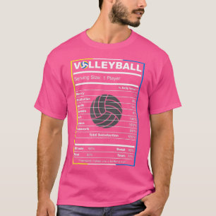 Volleyball-SpielerFunny Volleyball Ernährung Fakte T-Shirt