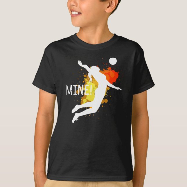 Volleyball-Spielergestaltung T-Shirt (Vorderseite)