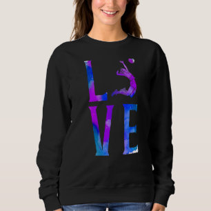 Volleyball-Spielerteam Vintage Liebe 3 Sweatshirt