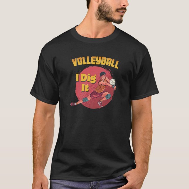 Volleyball Spike Player Coach  Sports Saying T-Shirt (Vorderseite)