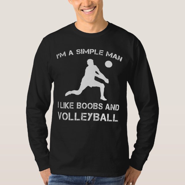 "Volleyball: Spike, Set, lache!" T-Shirt (Vorderseite)