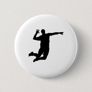 Volleyball-Spitzen-Silhouette Button