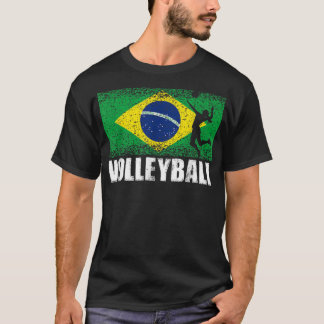 Volleyball Sport, Brasilien Flag, Brasilianisches T-Shirt