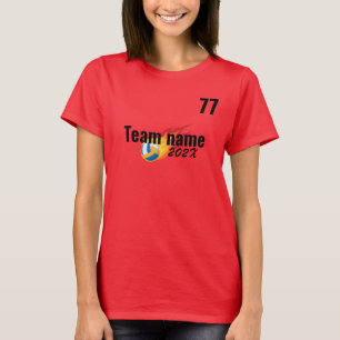 Volleyball Sport Team Kinderspielplatz Chefin Squa T-Shirt