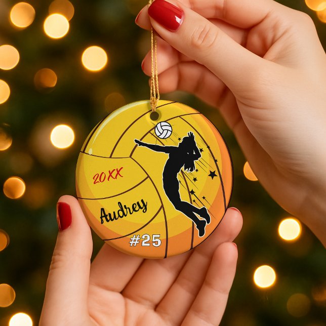 Volleyball-Sportlerin Keramik Ornament (Von Creator hochgeladen)